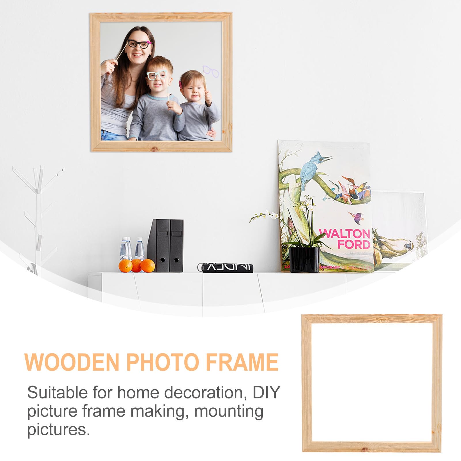 Leere Holz Fotorahmen 5 Stück aus Pinus Sylvestris für Bilder