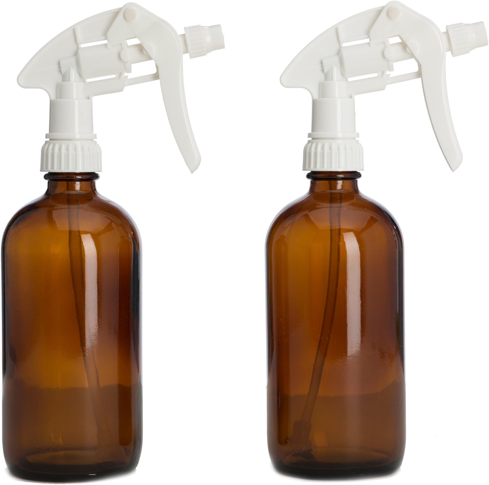 Reusable Glass Spray Bottle with Industrial Grade Sprayer 2-Pack 16 OZ each