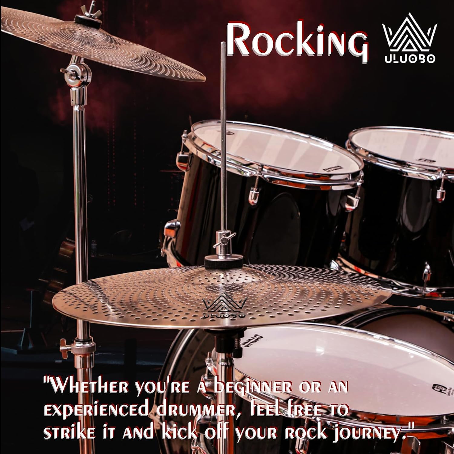 Cymbale Hi Hat de 33 cm, cymbale silencieuse à faible volume pour la pratique (1 pièce, argenté)