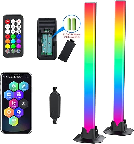 Miniatura 7 de Barra de luz inteligente de 16.5 pulgadas, barra de luz LED para habitación, 16 millones de colores cambiantes, 213 modos preestablecidos y 8 modos