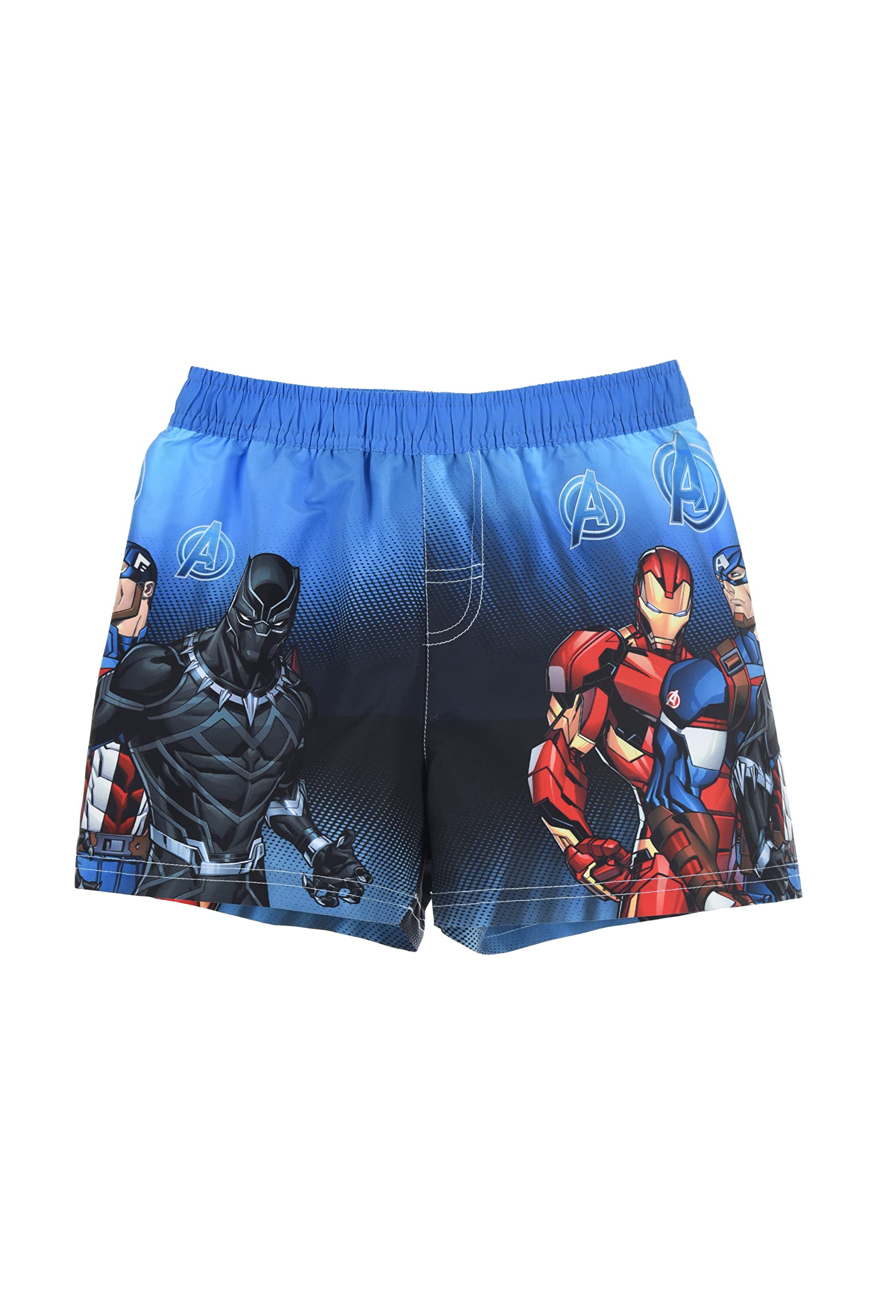 Marvel Avengers Bañador Niño, Bañador Natación Infantil, Bermudas Niño, Shorts de Baño Iron Man Capitan America Pantera Negra, Tallas 4 a 10 Años (FR/ES, Edad, 8 años, Regular, Azul)
