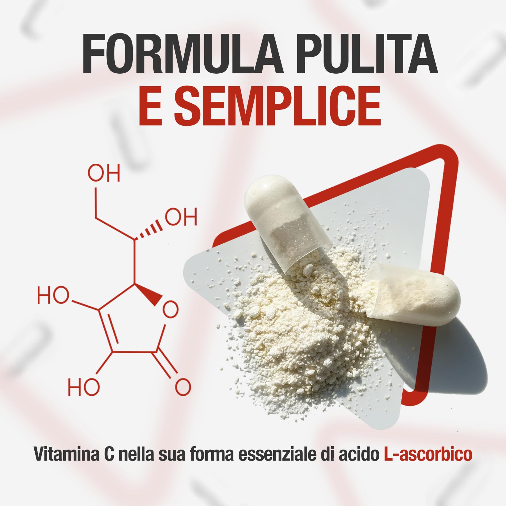 Vitamina C | 1000 mg | 300 Capsules (Scorta 10 Mesi) di Capsule a Disgregazione Rapida, Ciascuna con 1000mg di Acido L-Ascorbico in Polvere di Qualità Premium in Confezione Grande Famiglia XXL