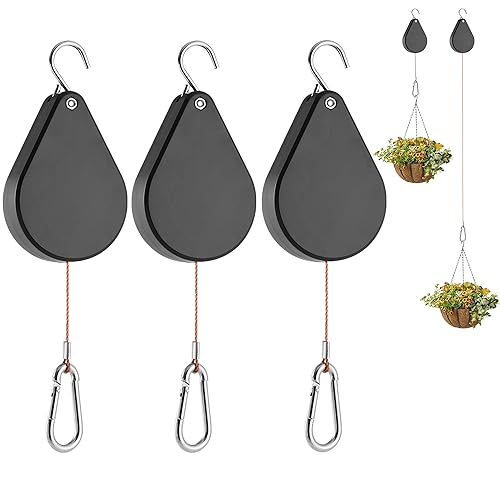 2026 Upgraded Retractable Plant Hanger,Plant Pulleys for Hanging Plants,Easy to