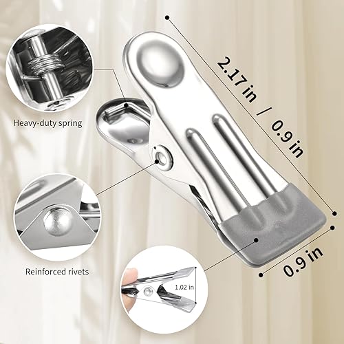 Miniatura 4 de PHYDELU Estante de secado para ropa con 24 clips, colgador de calcetines para secar, colgar ropa para secadora, ropa interior, perchas para ropa