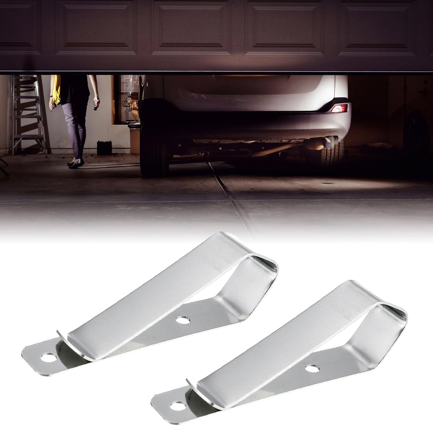 Garage Door Remote Visor Clip, Remote Visor Clips Replacement for Garage Door Remote Openers (Silver, Pack of 50)