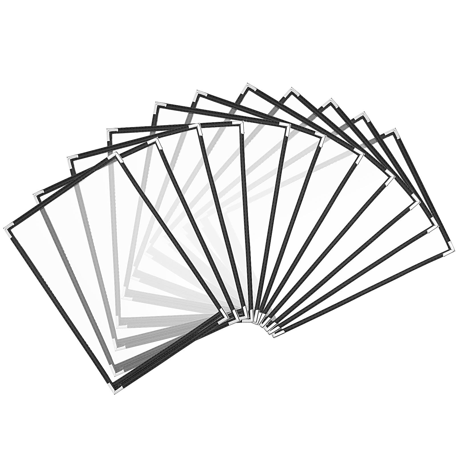 YUUHJUN 30 fundas de menú de 8.5 x 11 pulgadas, fundas de menú de una sola página con doble costura de color negro, para restaurante profesional, cocina, bebida, tapas de menú de vino