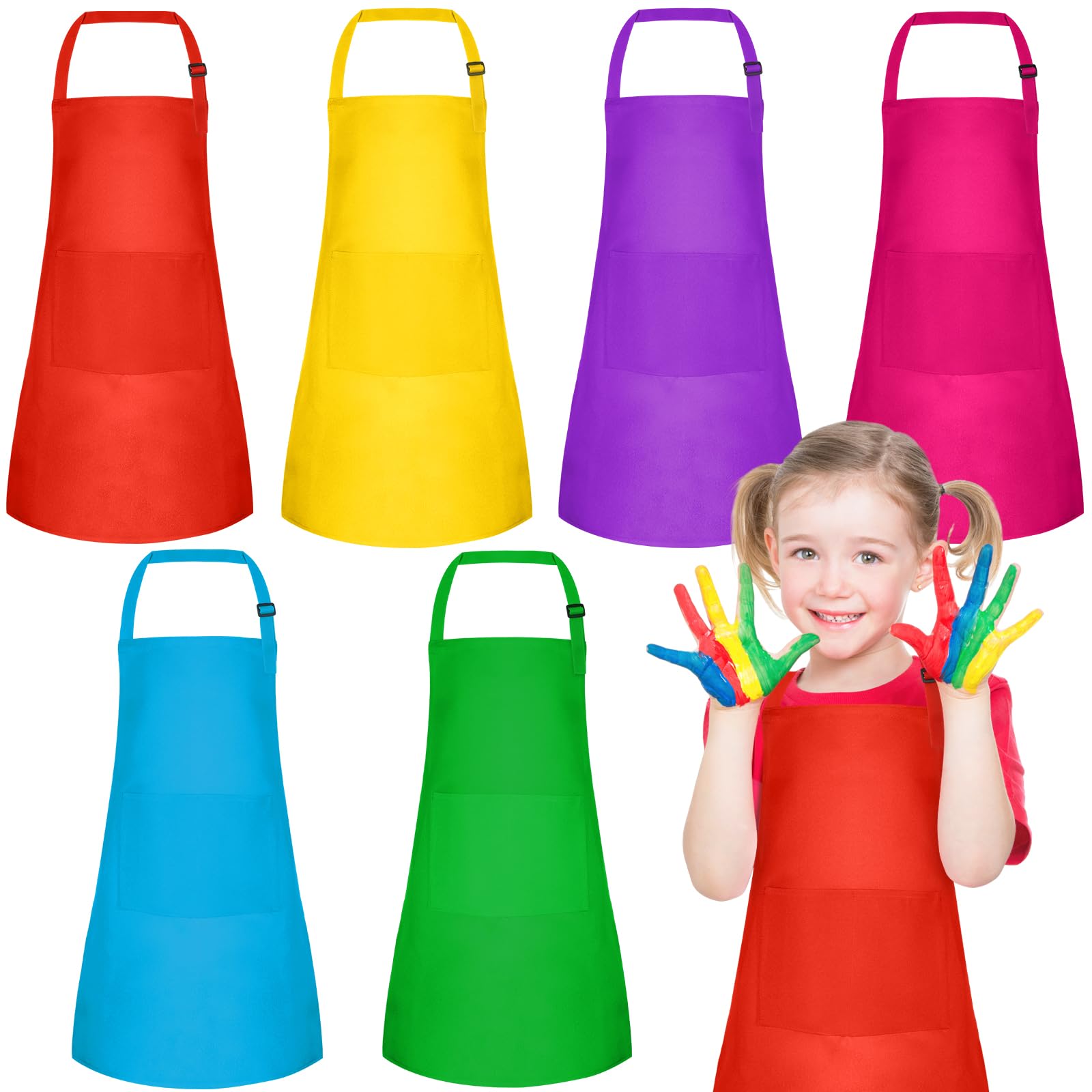 A Delantales Con Bolsillos Para Niños, Niñas, Niños, Delantal Para Ninos Ninas Ninos Delantal Para Pintar Yongsheng 8390613351777