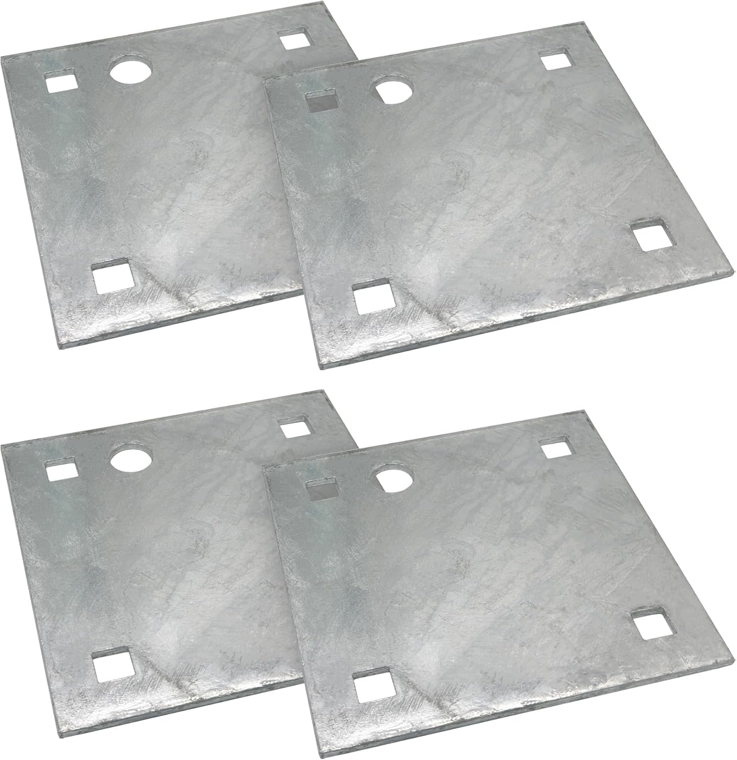 A.A Stationary & Floating Dock Backer Plates, 5" x 5" - 7/16" Holes - Heavy-Duty Galvanized Steel