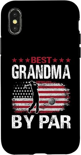 iPhone XXS Golf Best Grandma By Par American Flag Father's Day Case