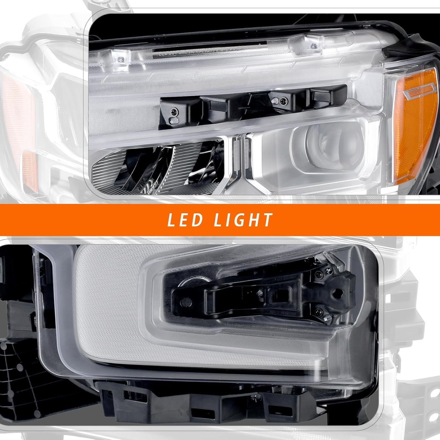 Headlights Assembly LED Compatible with Chevy Silverado 1500 2022 2023 2024, Headlamp Left Driver Side Replacement 87828581