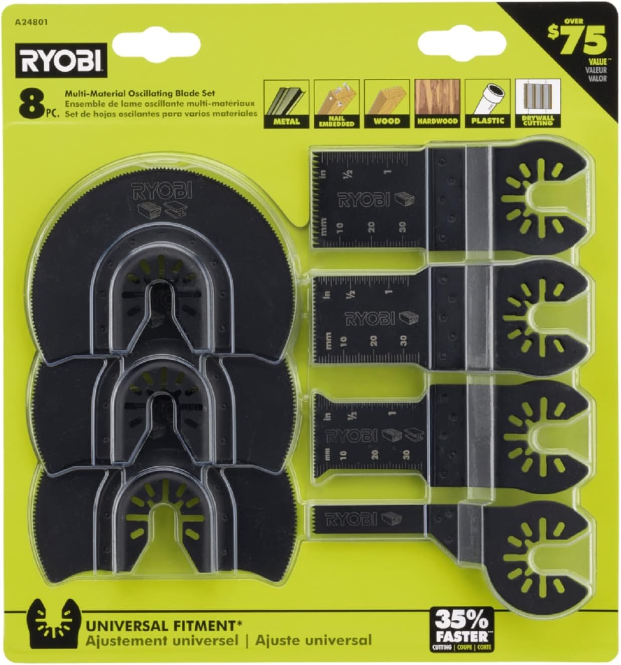Multi-Material OSCILLATING Blade Set 8-Piece