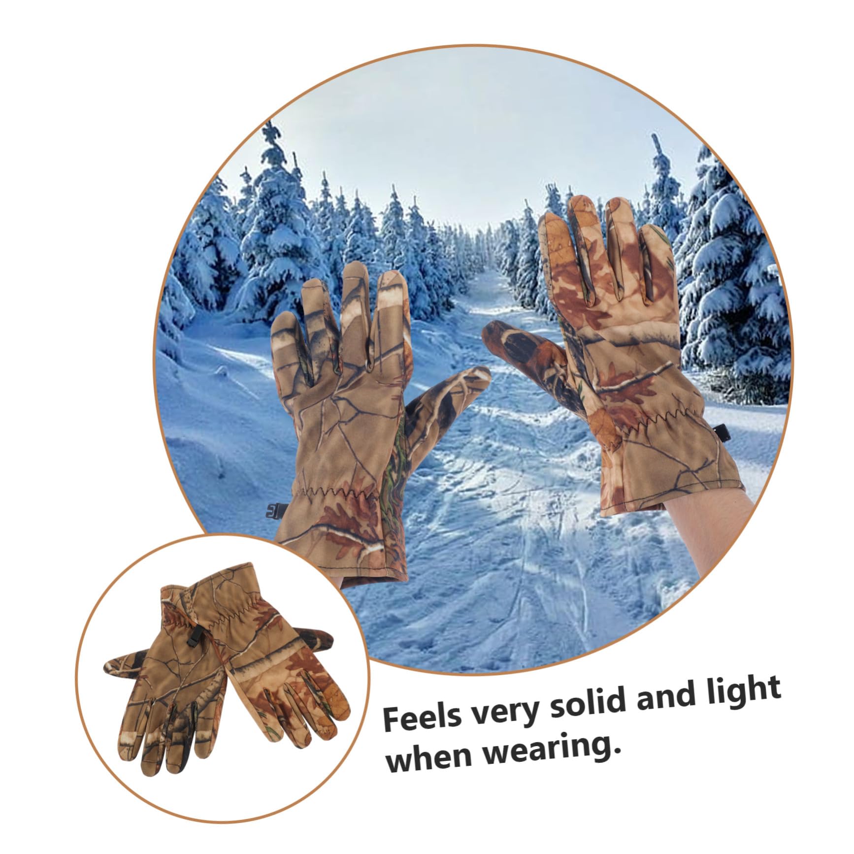 Guantes de Caza Impermeables Térmicos para Hombre Diseño de Dedo Completo Antideslizante para Invierno Actividades