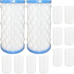 Pacote com 10 cartuchos de filtro de piscina universais reutilizáveis tipo A/C ou III para piscinas acima do solo, filtro de piscina para manter a água limpa