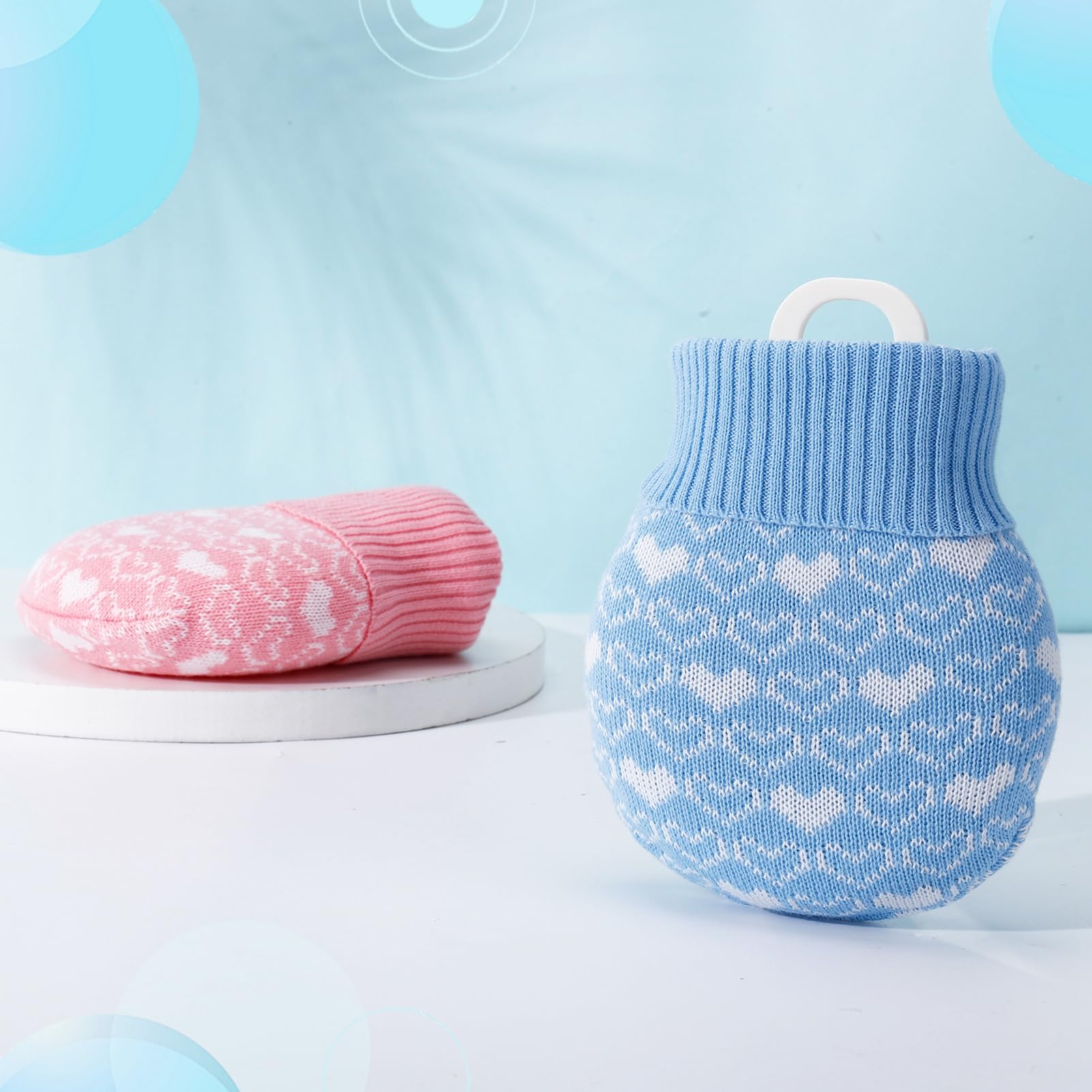 Botella de agua caliente 240 ml silicona con funda extraíble para alivio del dolor
