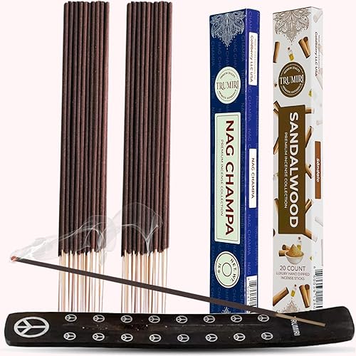 Miniatura 7 de Trumiri Varillas de incienso  Paquete combinado de 35 varillas de incienso  15 Nag Champa + 20 sándalo  Insenses  Insents  Incents  Incienso