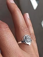 Vista 8 de Anillo de mujer de plata de ley 925 con búho y luna creciente