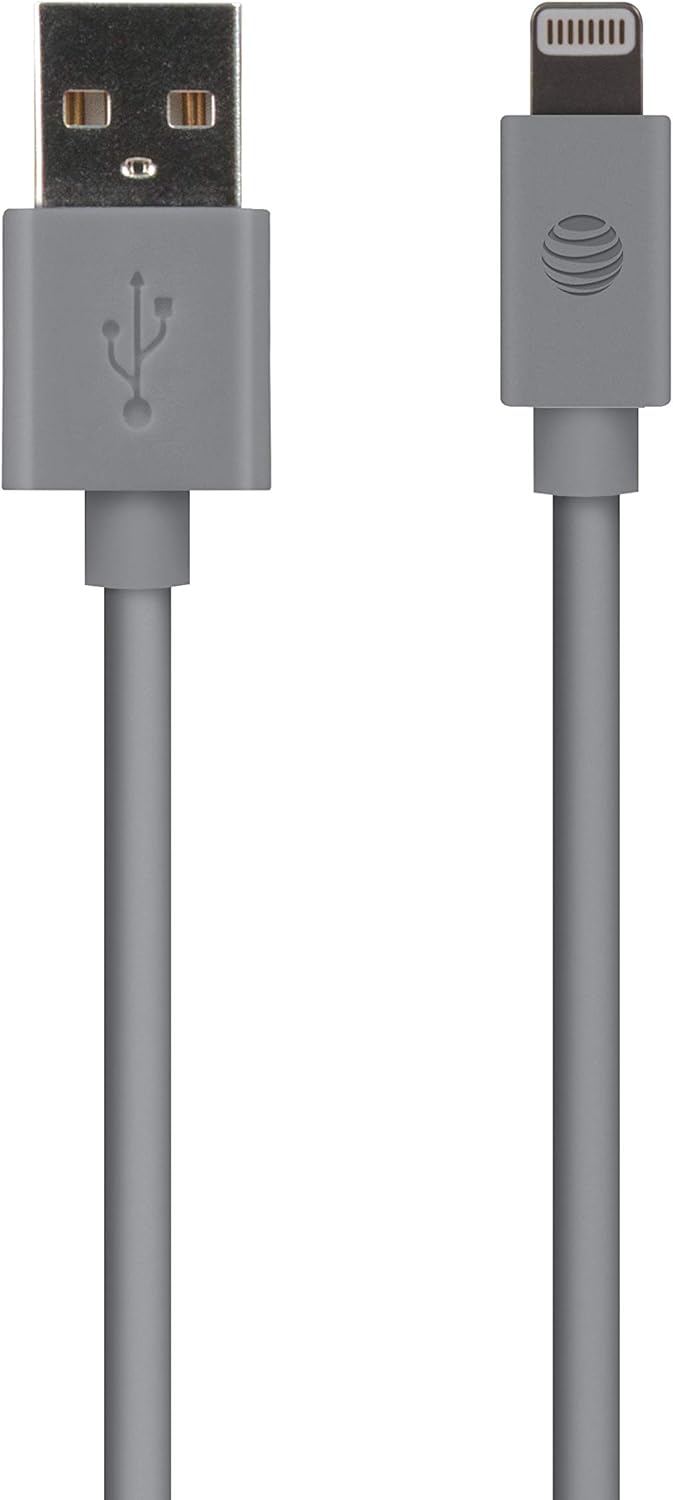 ATT PVC Outlet SALE Charge and Sync Lightning iPhone for Gray Cable Choice 4 feet