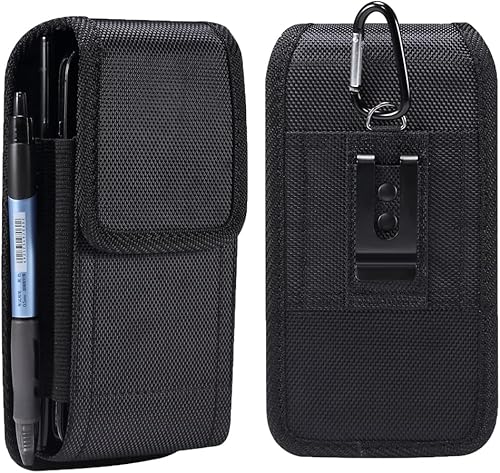 Miniatura 1 de Funda vertical doble con clip para cinturón para iPhone 13 Pro Max, Samsung Galaxy A53 A52 A32 A22 A14 A13 A03s, S20S21S22S23 Ultra Plus FE, Note 20