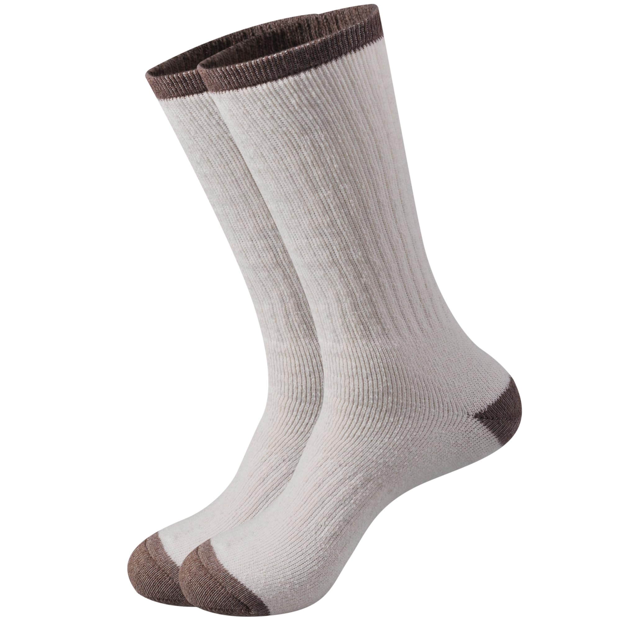 ECOEY Men's Merino Wool Cushioned Hiking Trekking Crew Socks 4 Pairs, Middle Calf Length with Moisture Wicking