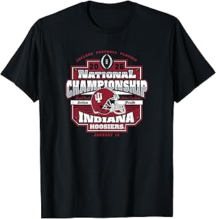 Indiana Hoosiers CFP National Championship 2026 Icon Black T-Shirt