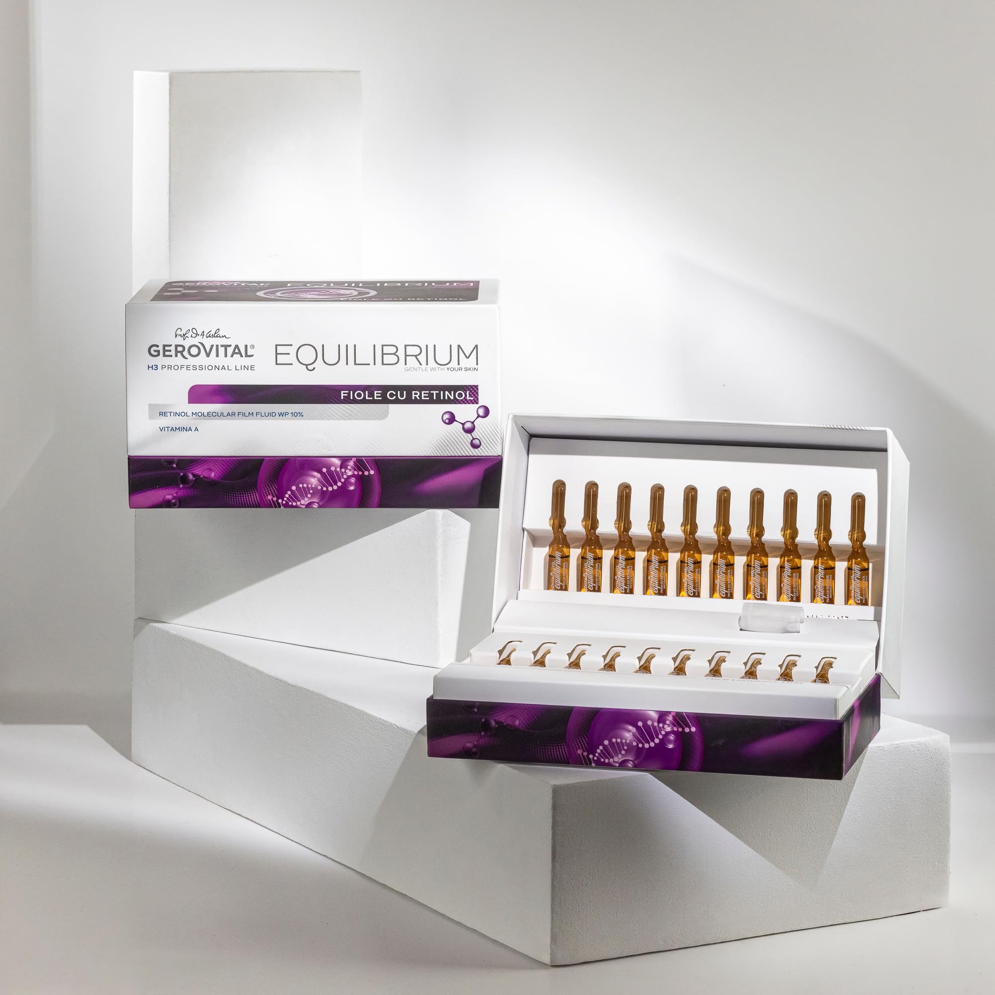 Gerovital H3 Equilibrium Multivitamin Ampullen Antioxidativer Booster für Strahlkraft und Regeneration mit Vitamin A C E und Liponsäure 20 x 2 ml