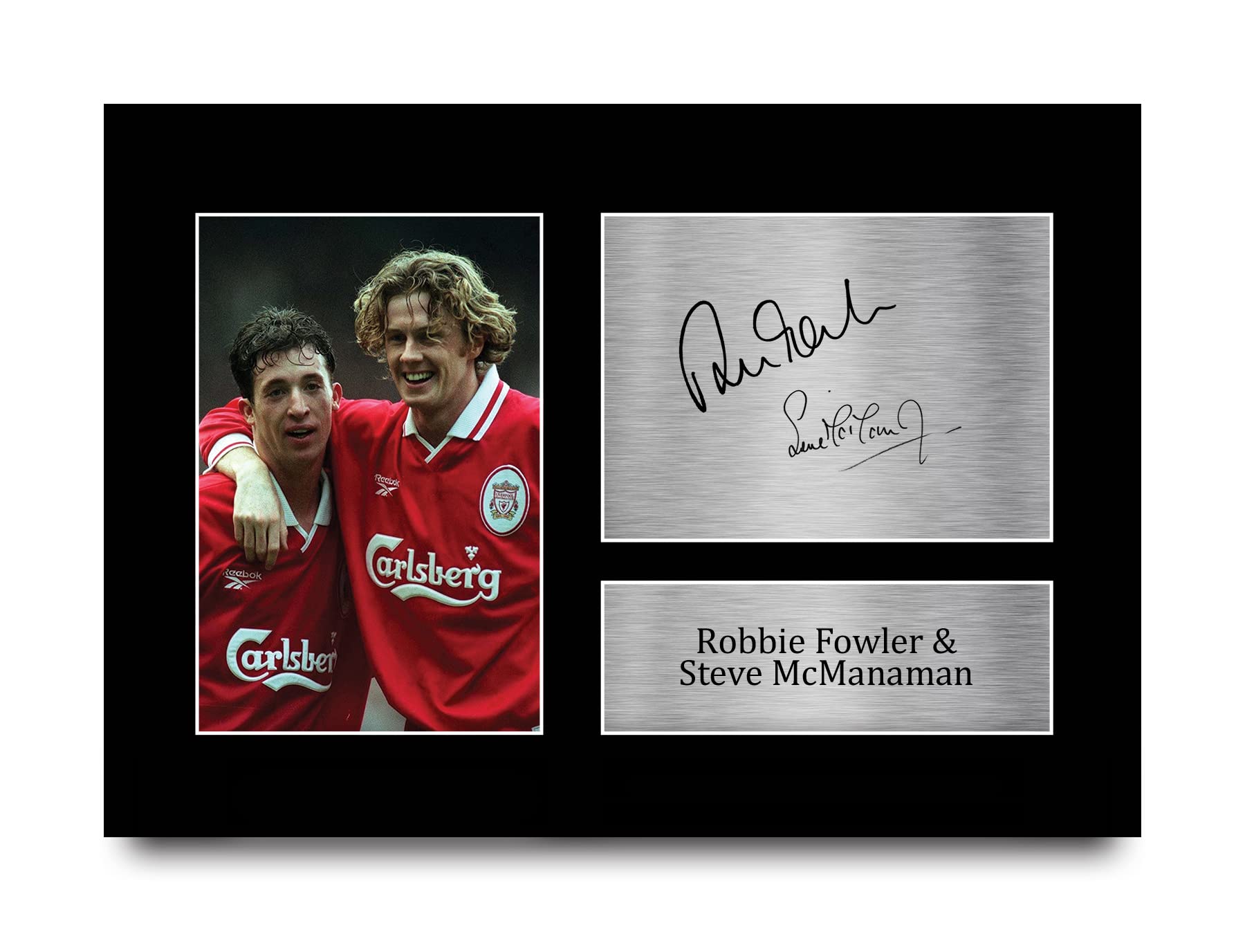 HWC Trading A4 Robbie Fowler Steve McManaman Liverpool Gifts Printed Signed Autograph Picture for Football Fans and Supporters