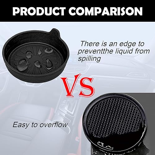 Miniatura 5 de Pack-4 - Posavasos para automóvil, universal extraíble empotrado, posavasos de silicona antideslizante para la mayoría de automóviles, SUV y