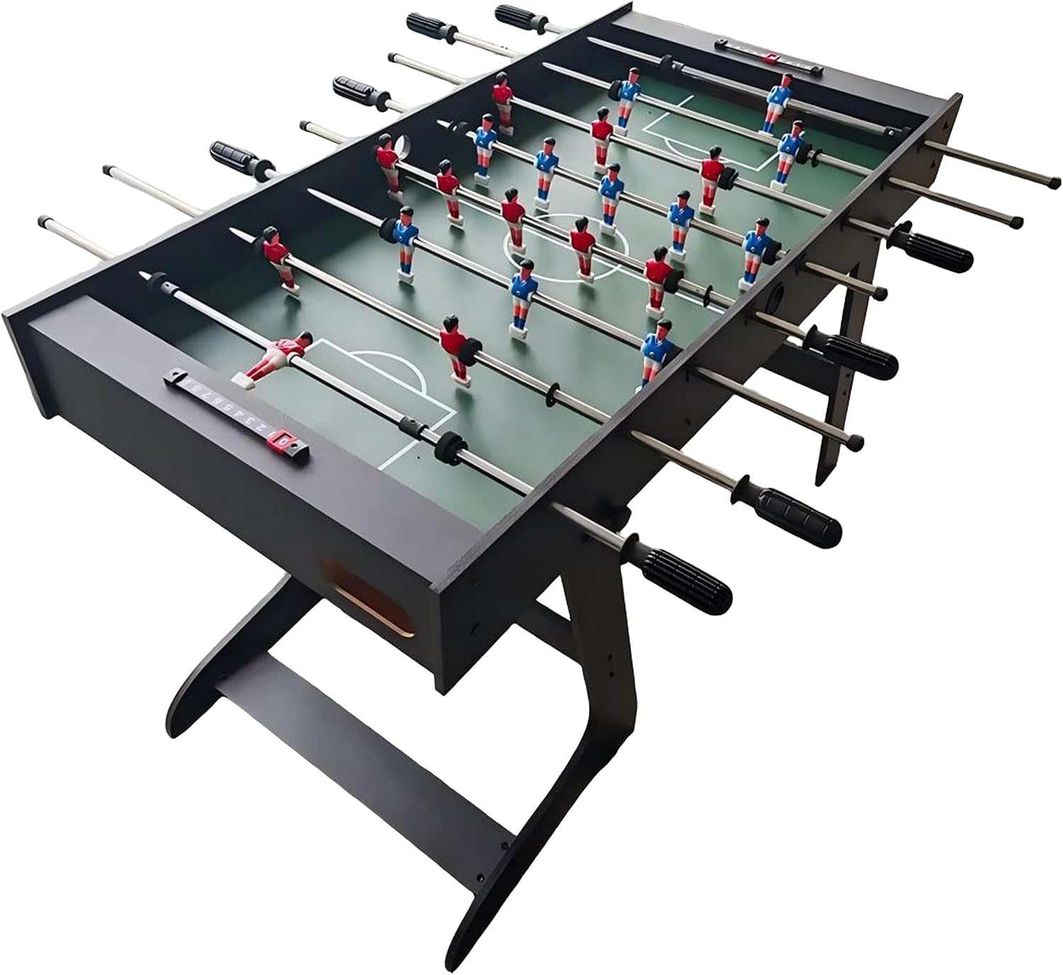 Relaxdays Foldable Football Table with 3 Balls 78 x 122 x 61 cm Dark Brown