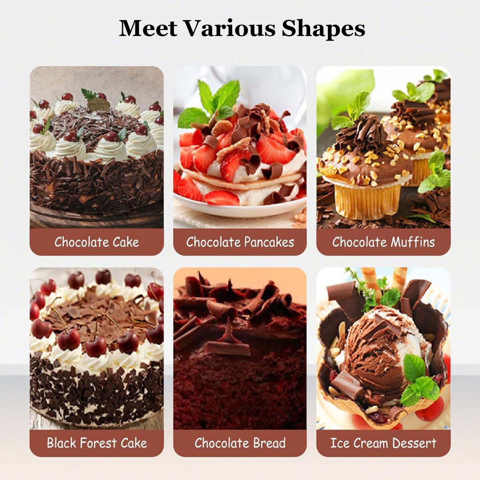 Macchina automatica per triturare il cioccolato, velocità regolabile con design a quattro lame e raschietti sagomati per una preparazione efficiente degli alimenti