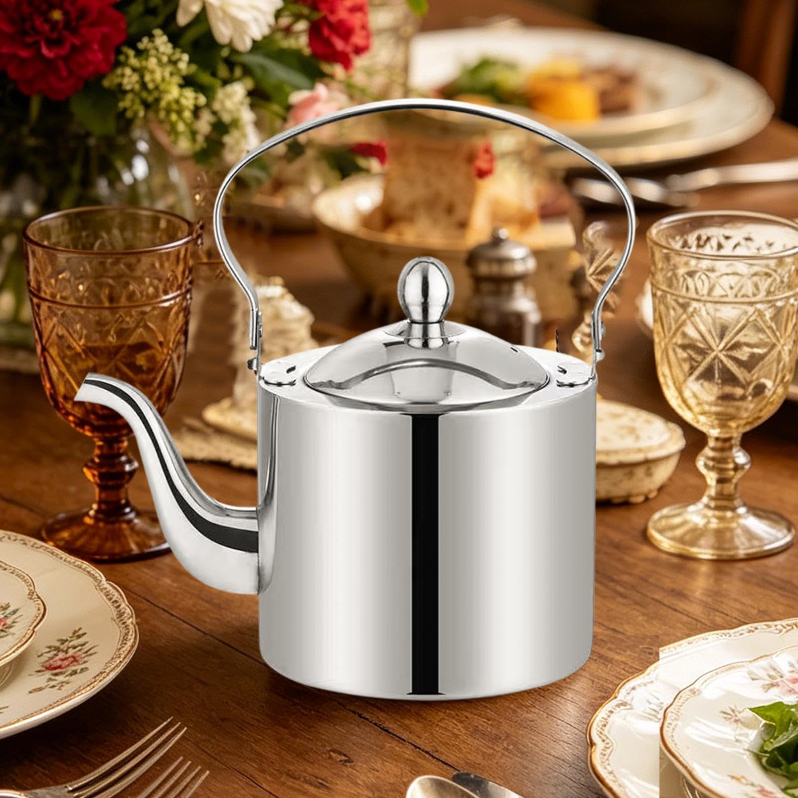 Bollitore In Acciaio Inossidabile Per Acqua, Tè E Caffè Con Filtro Fine, | Bollitore Per Uso Campeggio, Viaggio, Ufficio, Casa, Caffè, Acqua E Cucina