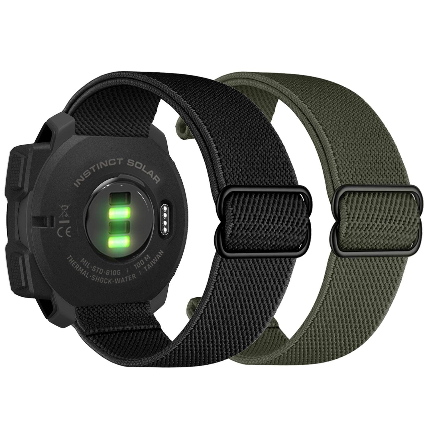 Amazon.co.jp: 弾力性 交換バンド Instinct 2 Solar用 22mm ベルト 