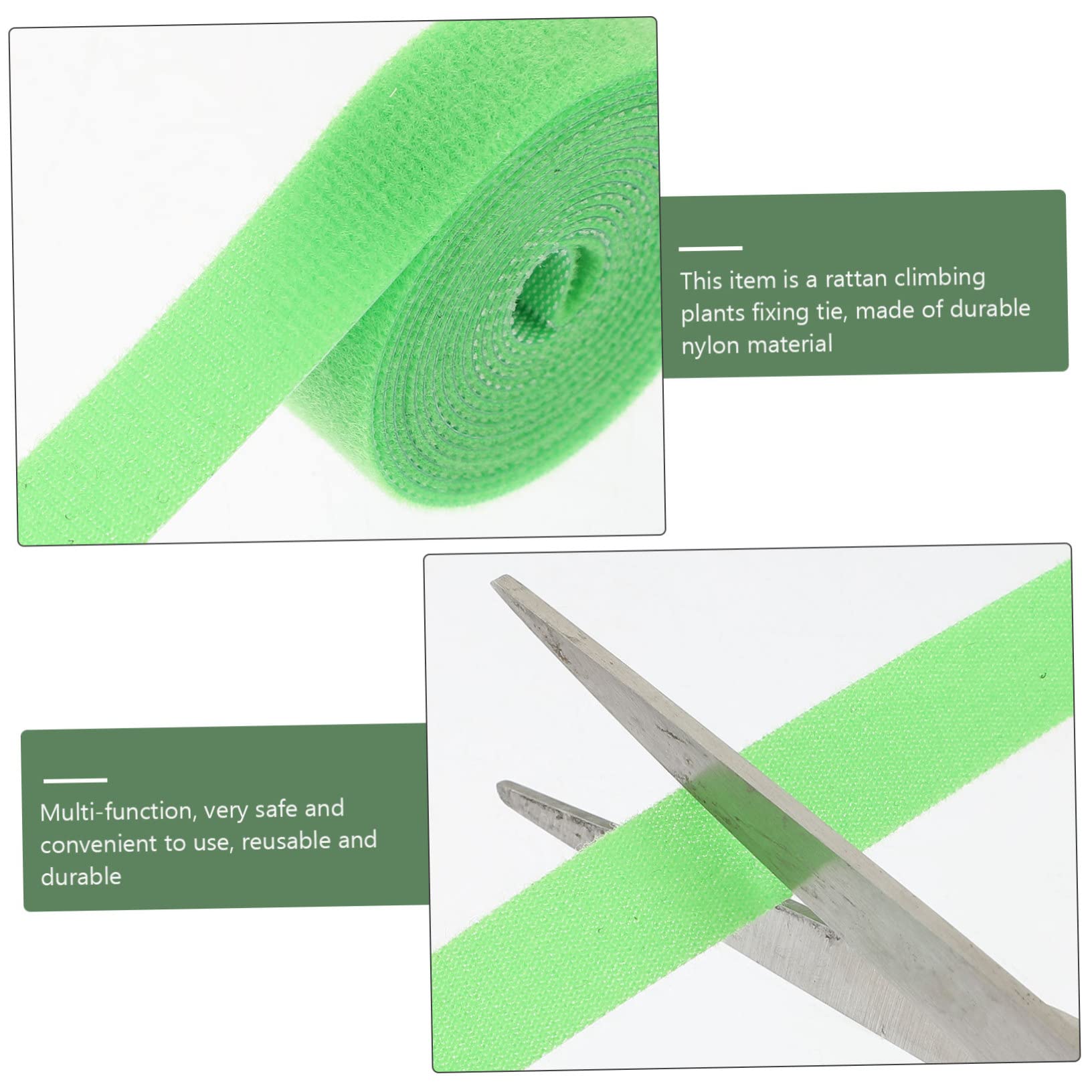 ifundom Vínculo Apoyo Atar Vinculante Soportes De Plantas para Jardín Interior Apoya Cinta De Jardín para Plantas De Exterior Clips De Plantas De Jardín Nylon Verde 4 Rollos*4