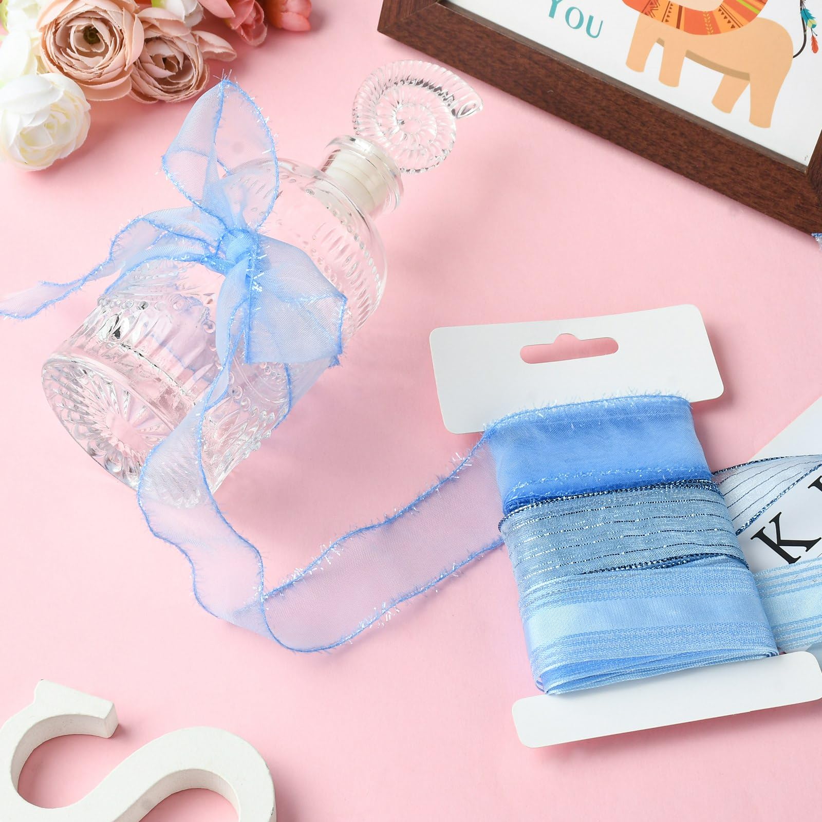 Nastro In Chiffon Blu Reale - 3 Stili, Larghezza 25 Mm, 9 Metri Totali, Per Regali, Matrimoni, Decorazioni Fai-da-te