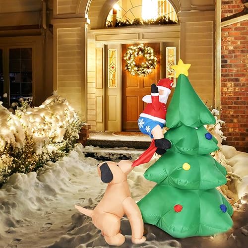 Miniatura 2 de Tangkula - Árbol de Navidad inflable con cajas de regalo, para interiores y exteriores, jardín o decoración familiar