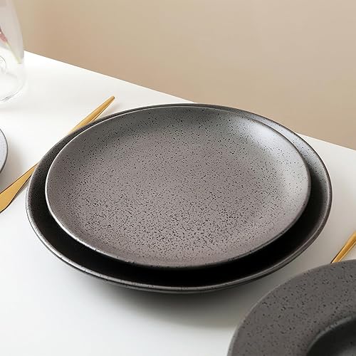 Miniatura 3 de Stone Lain Valencia - Juego de vajilla redonda de porcelana de 32 piezas color marrón oscuro