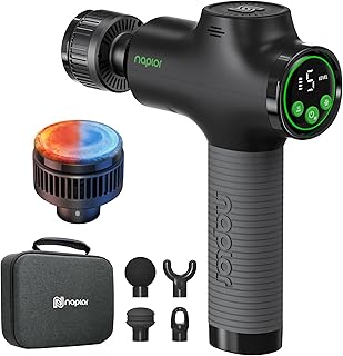 Massage Gun with Heat and Cold - Mothers Day Gifts [2026 Upgraded] Deep Tissue Percussion Massager, FSA Eligible, Quiet Po...