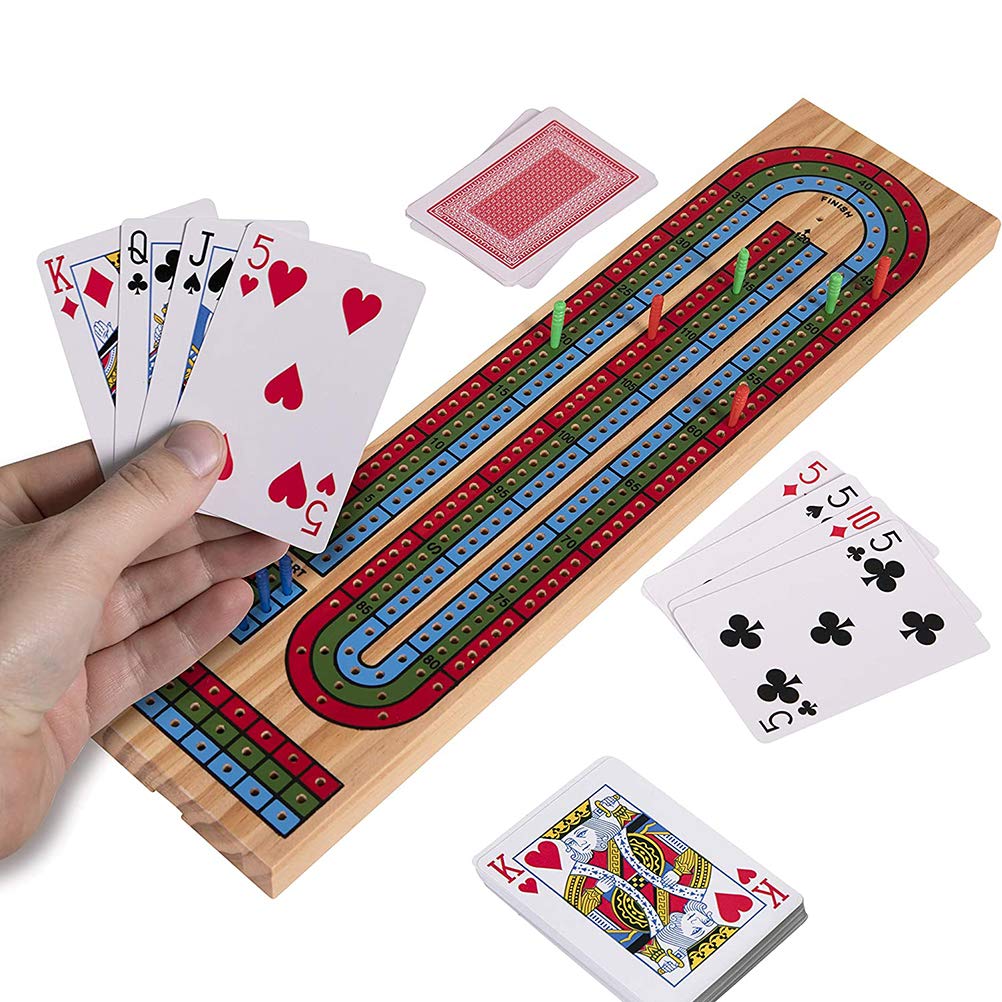 Buy Traditional Wooden Cribbage Board Game Folding Family Game Cribbage