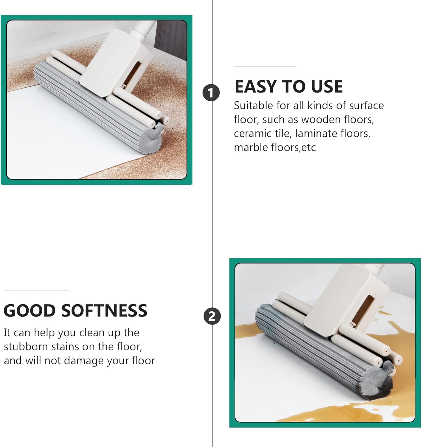 Sale Off Zerodeko 2ピーススポンジモップヘッドmop詰め替えmopの交換mop置換 グレー Gts Com Pe