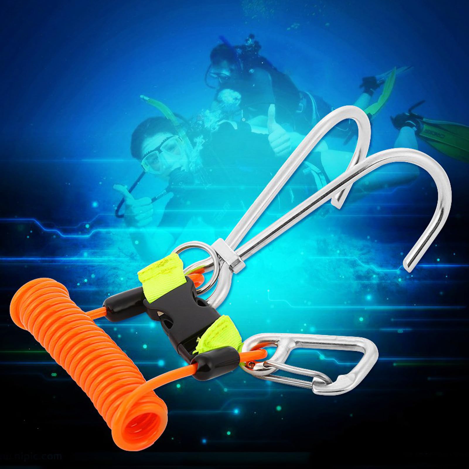 Leapiture Scuba Diving Hook Dive Anchor Scuba Hook Underwater Anchor for Drift Diving Scuba Divers and Underwater ActivitiesScuba Diving Hook (Orange)