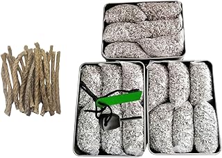 Magnesium Fire Starter Kit with Ferro Rod – Emergency Survival Gear with 12 Bags 99% Pure Magnesium + Waist Bag Waterproof Tin for Camping, Hiking, Bushcraft