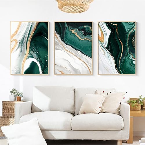 Arte abstracto moderno de mármol verde oscuro con líneas de papel de aluminio de mármol para decoración de pared, lienzo de mármol verde abstracto,