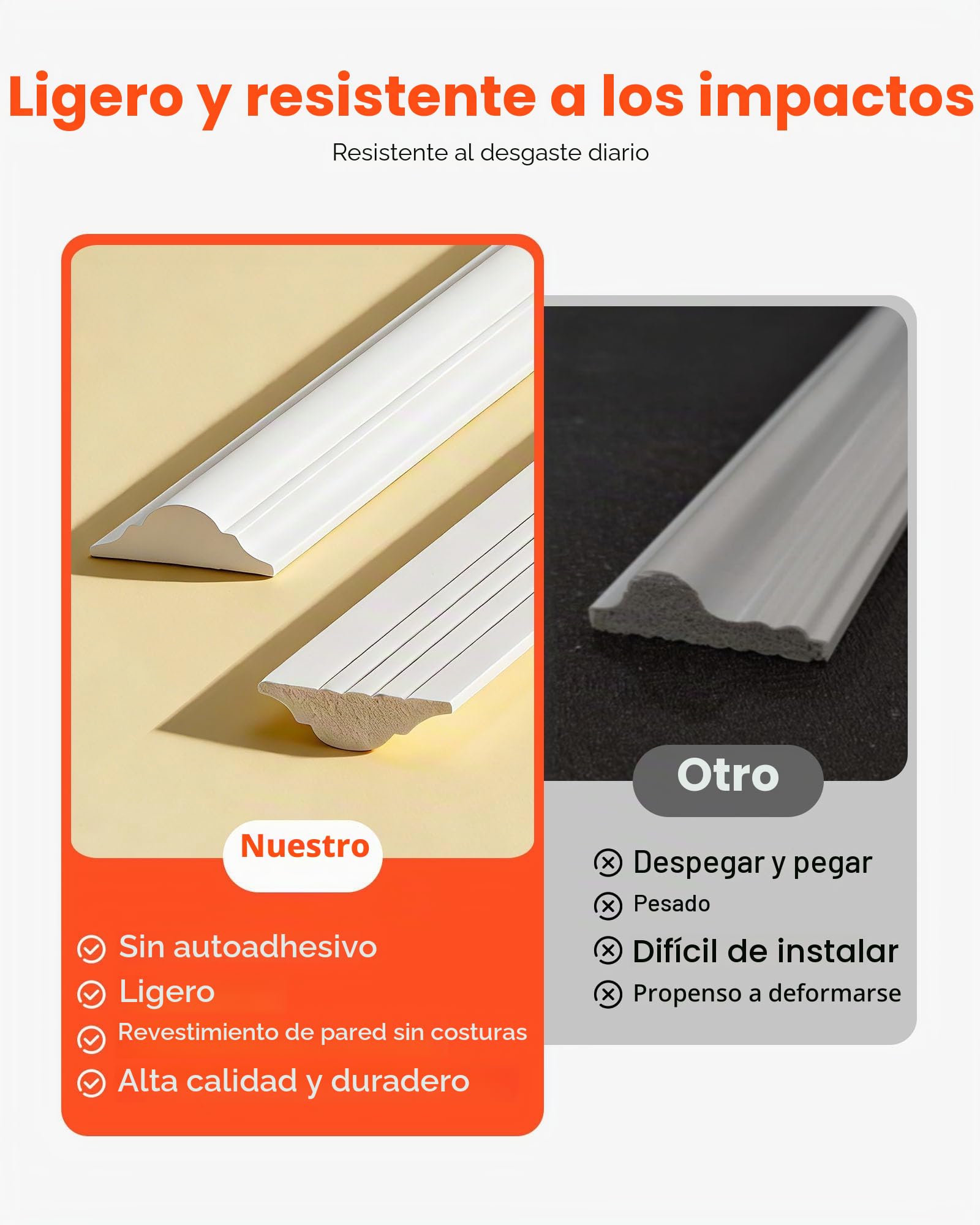 VEVOR Molduras Decorativas para Pared 3 Juegos, 61 x 137 cm 61 x 61 cm, Paneles de Revestimiento Prefabricados, Perfil Ancho, para Pared de Acento Decoración de Interiores Salón Dormitorio, Blanco