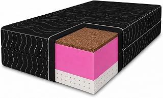 MARPUR Schaummatratze 100x200 Tango, H3/H4, Schwarz, Latex-Kokos, 20 cm | Matratze 100x200, Wendematratze, atmungsaktiv, hypoallergen