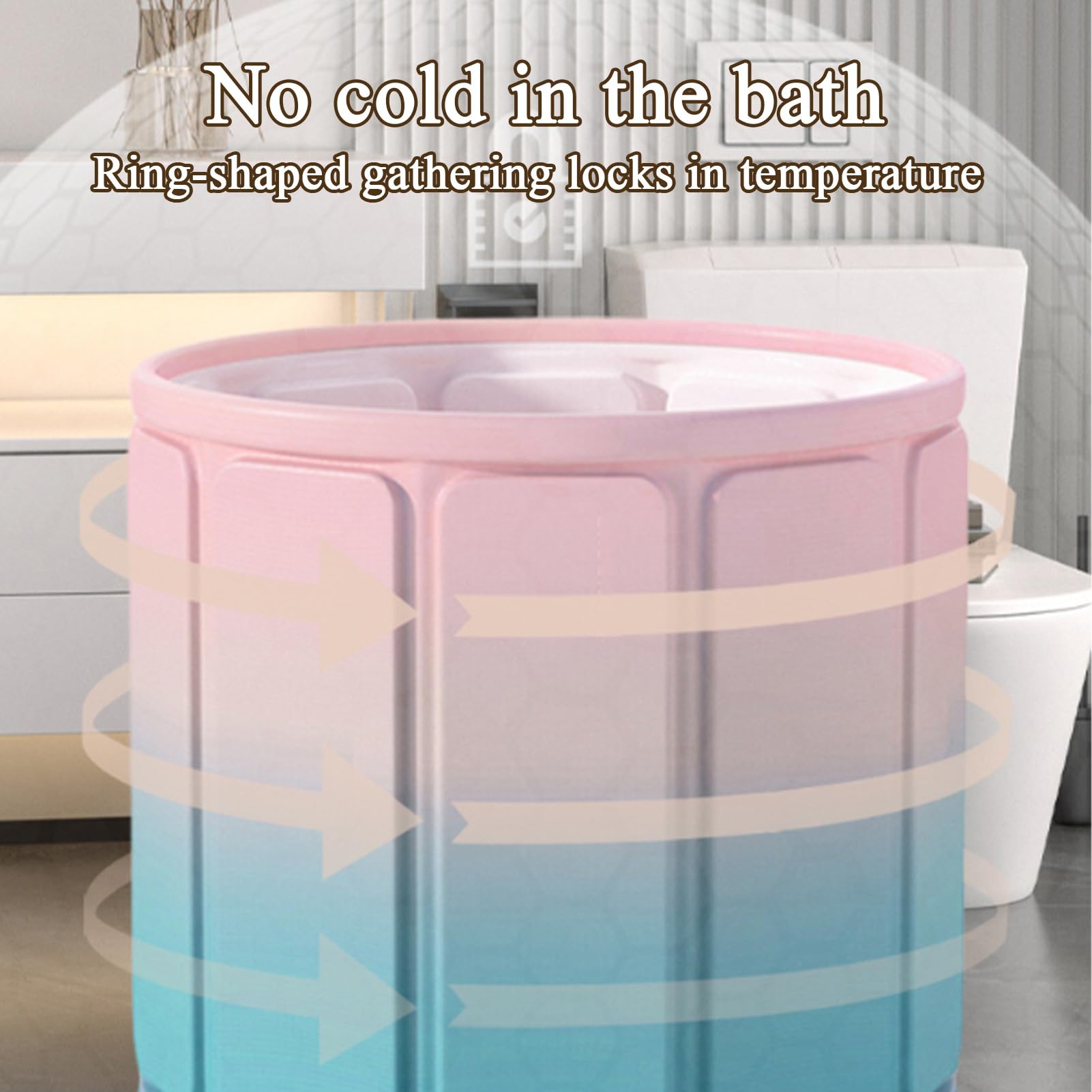 Bañera Plegable para Adultos Bañera Infantil | Tina Portátil de Cuerpo Completo Para Niños, Adultos y Personas Mayores, Para Bebés