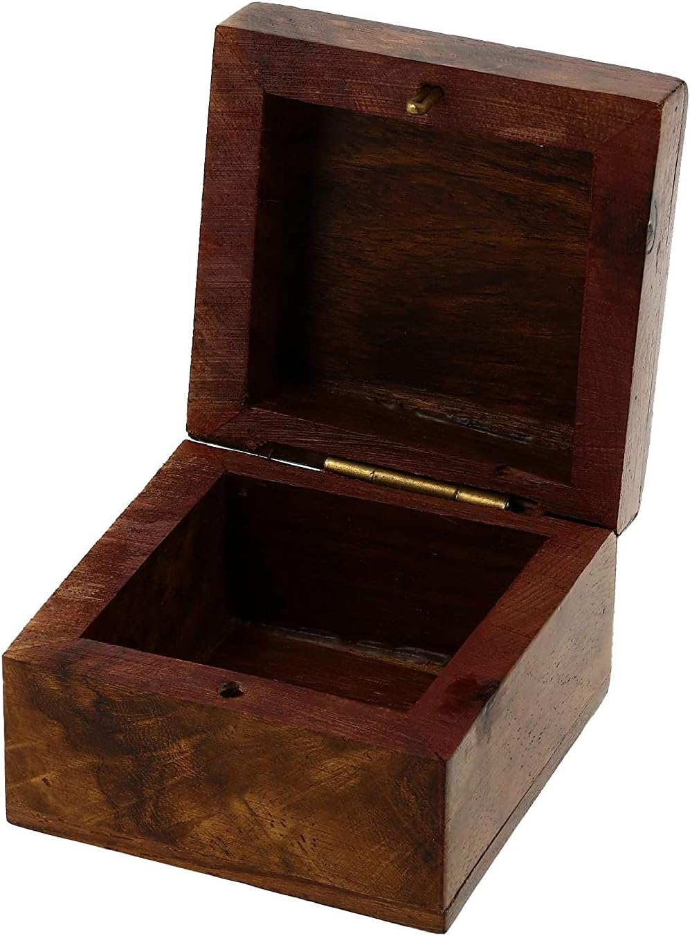 STORE INDYA Indian Elephant Jewellery Wooden Box Holder - 2x2x1.5 Inch -Women Jewelry Boxes for Necklaces