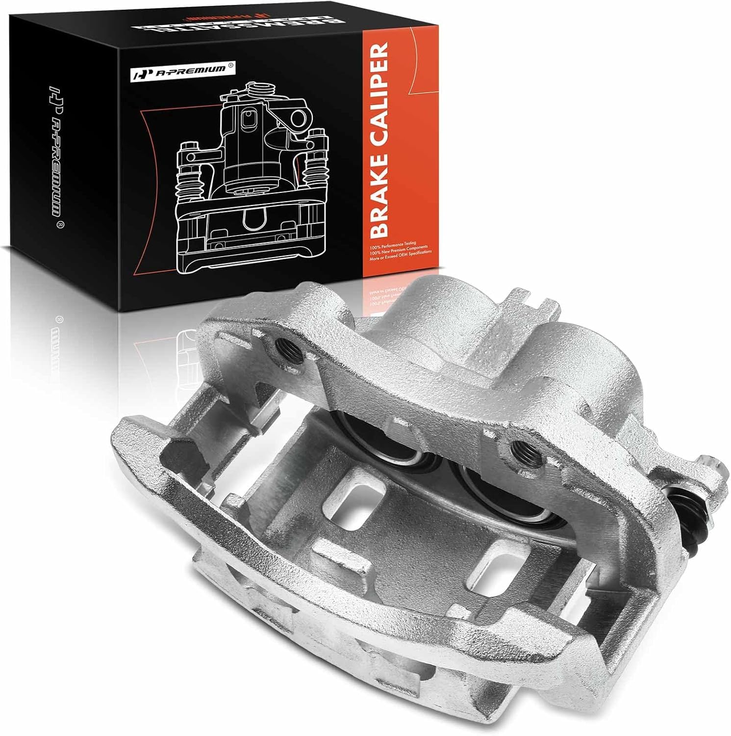A-Premium Disc Brake Caliper Assembly with Bracket Compatible with Select Nissan Models - X-Trail 2002 2003 2004 2005 2006 - Front Left Driver Side