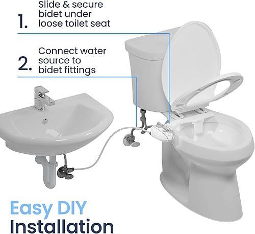 Miniatura 7 de LUXE Bidet NEO 320 Plus - Solo accesorio de bidé patentado para asiento de inodoro, bisagras innovadoras, fácil de instalar, autolimpieza avanzada