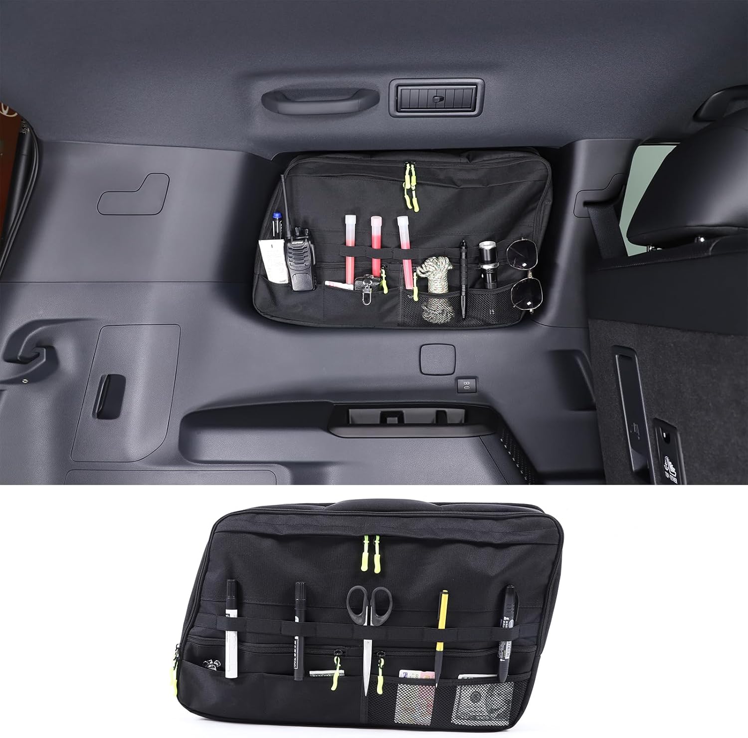 Rear Side Window Storage Bag Compatible with Toyota Land Cruiser 250 Prado J250 LC250 2024 2025 2026, Trunk Storage Bag Organizer Accessories, 1Pcs(Left Side)