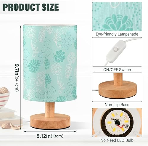 Miniatura 3 de Reading Lamp Night Stand Lamps Elegant Cute Green Flowers Lamps for Kids Nursery