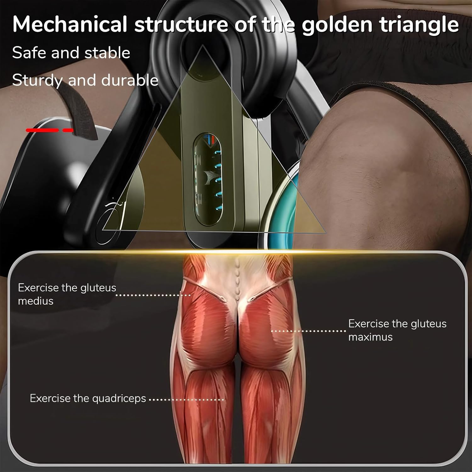 Thigh Trainer 0-110 lbs Adjustable Resistance, Pelvic Floor Exercise Devices with Leg Straps, Kegel Exerciser Inner Thigh Exerciser for Women Men